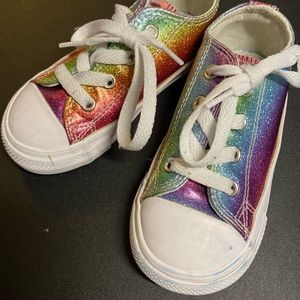 Girls Rainbow Converse, Size 7
